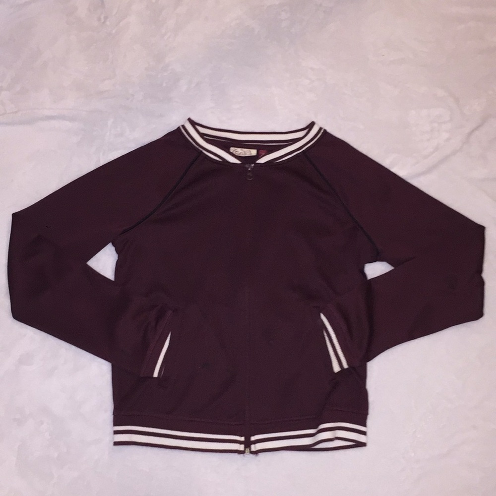 Maroon boomer jacket